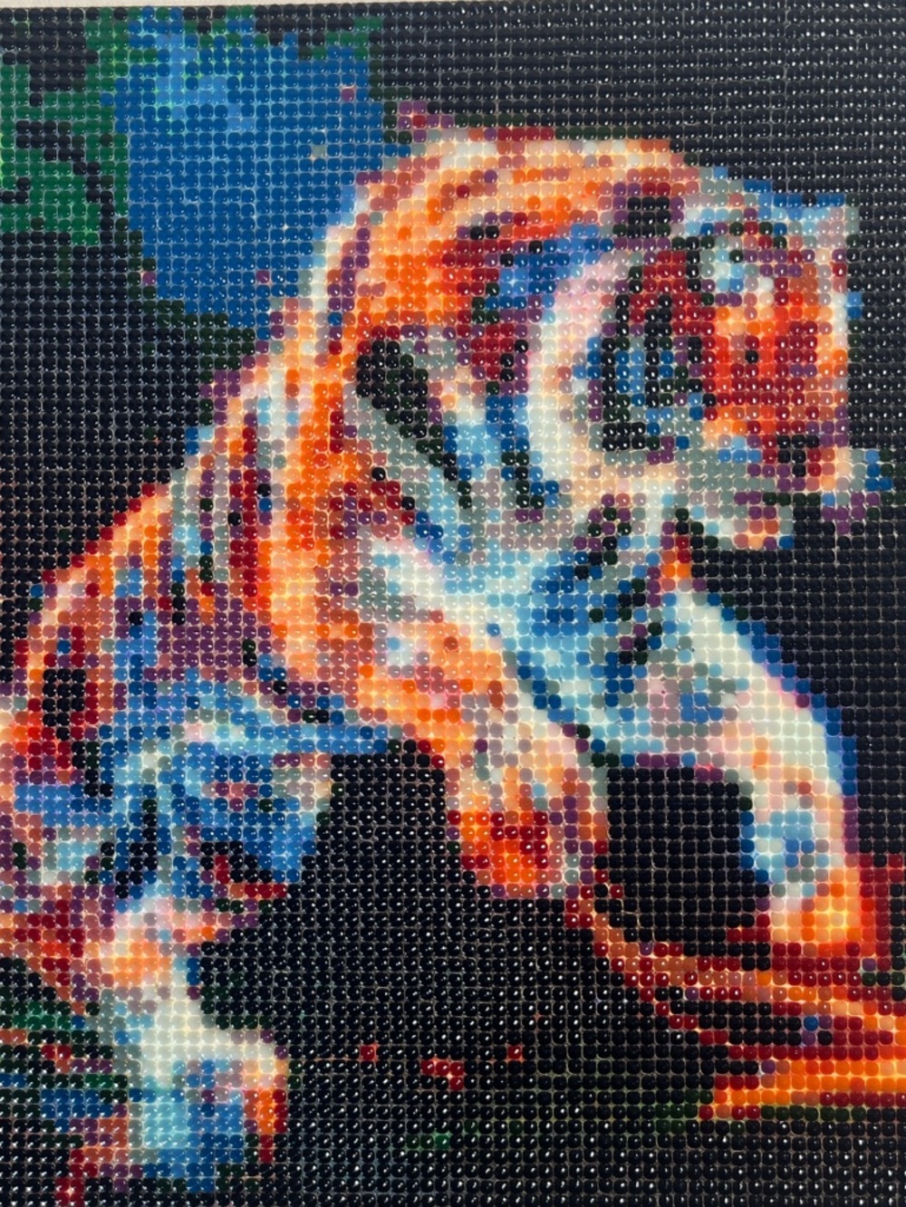 #13 Colorful Tiger Diamond Art - Vibrant Orange & Blue